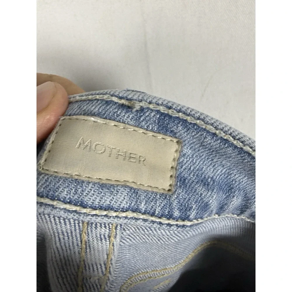 MOTHER The Hustler Ankle Chew Jeans Women 32 High Rise Drinking By The Pool Wash